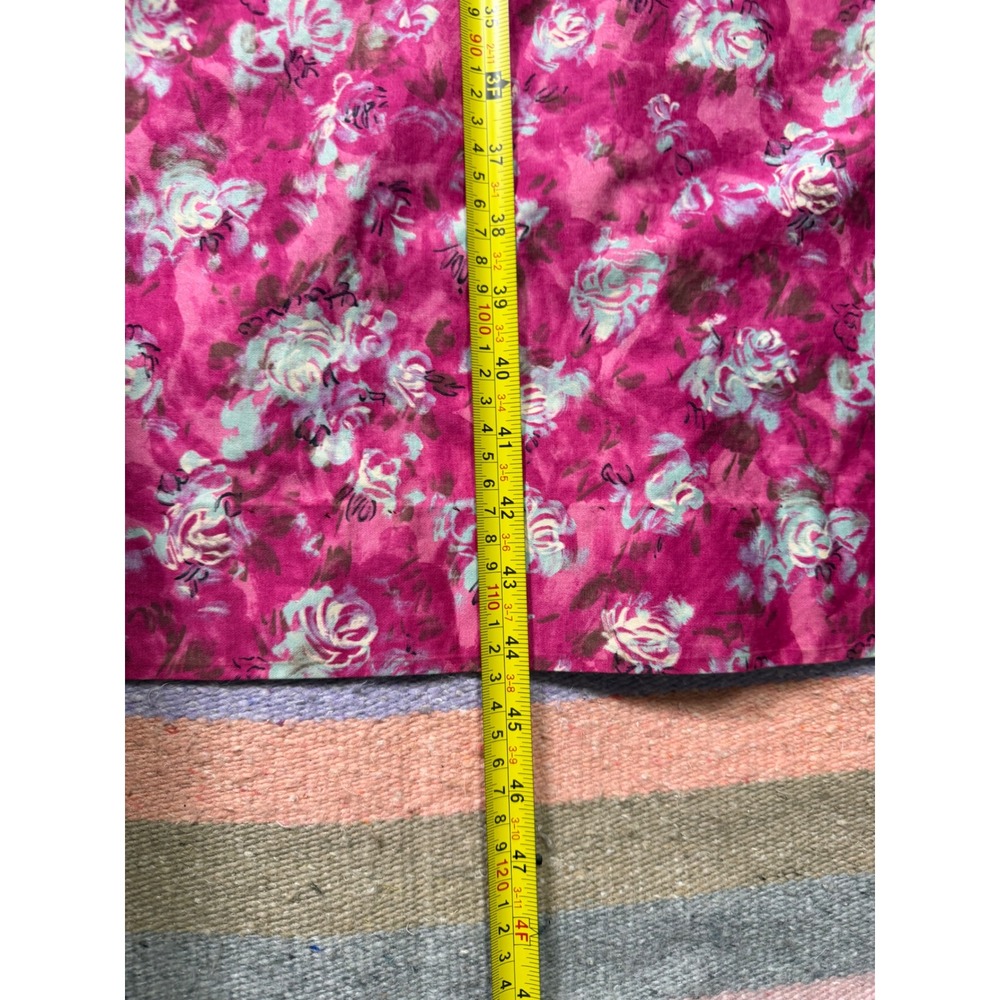 Vintage Handmade Dress M L One of a Kind Novelty Print Retro Midi Belted - Picture 5 of 7